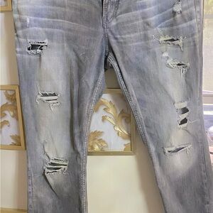 Plus Size Distressed Jeans